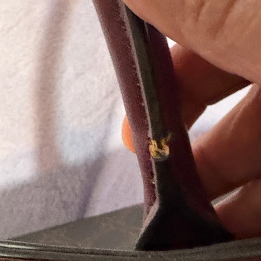 Nine West Burgundy & Brown Monogram Satchel – Faux Leather Crossbody Bag